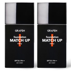그라펜 매치업 파운데이션 40ml, 21 Ivory, 2개 뷰티/메이크업 반품 최저가 36,450원
