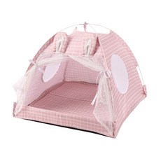 파스텔펫 반려동물 레이스 텐트하우스, 핑크, 1개 반려동물용품/강아지 용품 반품 최저가 20,320원