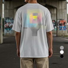 엠씨티 문컬렉션 베이직 5부 오버핏 통기성 반팔티 네온그래픽 패션의류/잡화/남녀 공용 의류 반품 최저가 11,900원