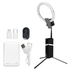 대한 유튜브 야외 촬영 휴대폰 링라이트 조명 스탠드 + 보조배터리 세트, 1세트, AL-DH10-01 가전디지털/카메라 반품 최저가 37,420원