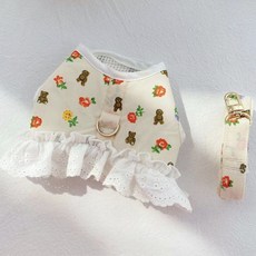 코코스튜디오 코코 플라워베어 하네스, 아이보리, 1개 반려동물용품/펫티켓 산책용품 반품 최저가 11,900원