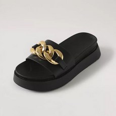 착한구두 여성용 킨트 체인장식 플랫슈즈폼 슬리퍼 SPLTR2e103 패션의류/잡화/여성패션 반품 최저가 22,420원