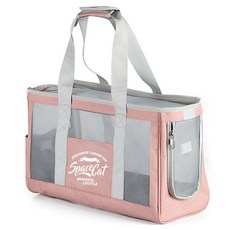 스페이스캣 반려동물 쿨메쉬 통풍 이동가방 650g, 핑크, 1개 반려동물용품/펫티켓 산책용품 반품 최저가 15,140원