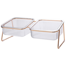 고나비 반려동물 프레임 식기 2구 더블, 골드, 1개 반려동물용품/강아지 용품 반품 최저가 16,900원