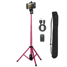 INTO 고강도 2in1 블루투스 삼각대 셀카봉 134cm VCT-88, VCT-88(핑크), 1개 가전디지털/휴대폰 액세서리 반품 최저가 19,630원