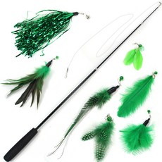 펫츠몬 고양이 플라잉 3단 컬러 낚시대 8종 세트, 1개, 그린 반려동물용품/고양이 용품 반품 최저가 6,080원