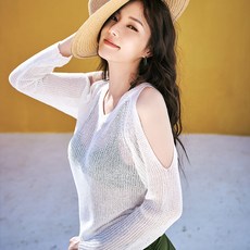 위크나인 밀란 숄더 니트 비키니 커버업 비치웨어 수영복커버업, 화이트 패션의류/잡화/여성패션 반품 최저가 17,700원