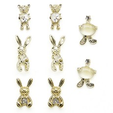 메이브라운 쥬얼리 믹스 스톤 네일파츠, 골드, 1개 뷰티/네일 반품 최저가 3,420원