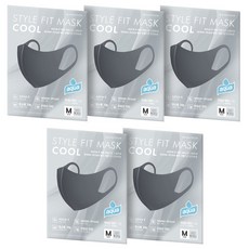 마스키치 스타일 핏 쿨 아쿠아 마스크 M, 1개입, 5개, 챠콜 패션의류/잡화/여성패션 반품 최저가 11,600원