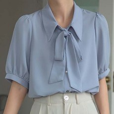 슈슈링 리본 쉬폰 블라우스 패션의류/잡화/여성패션 반품 최저가 5,350원