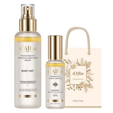 [비건뷰티] 달바 화이트 트러플 퍼스트 아로마틱 스프레이 세럼 60ml + 아로마틱 바디 미스트 세럼 180ml + 기프트백, 1개 뷰티/스킨케어 반품 최저가 28,320원