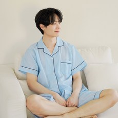 파란 커플용 위캔드 스트라이프 지짐이 상하 잠옷세트 패션의류/잡화/속옷/잠옷 반품 최저가 6,210원