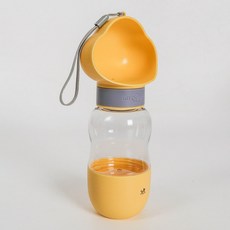 딩동펫 반려동물 2 in 1 클라우드 휴대용 물병, 옐로우, 1개 반려동물용품/강아지 용품 반품 최저가 4,540원