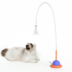 로위드 고양이 UFO 멀티 고정 롱 와이어 낚싯대, 블루 오렌지, 1개 반려동물용품/고양이 용품 반품 최저가 5,300원