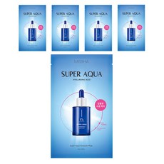 미샤 수퍼아쿠아 앰플 마스크, 1개입, 5개 뷰티/스킨케어 반품 최저가 7,690원