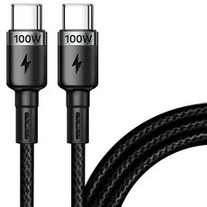 홈플래닛 E-Marker IC 칩셋 C to C PD 100W 초고속충전 케이블, 2m, 블랙, 1개 가전디지털/휴대폰 액세서리 반품 최저가 3,700원