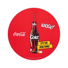 로이체 코카콜라 PVC 원형 마우스패드, 코크 레드, 1개 가전디지털/키보드/마우스 반품 최저가 4,010원