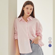 ELLE PARIS 백 버튼 오버핏 코튼 셔츠 패션의류/잡화/여성패션 반품 최저가 17,000원 로켓배송