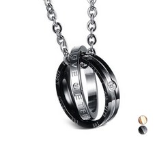 피어니스트 써지컬 스틸 링 팬던트 커플 목걸이 패션의류/잡화/남성패션 반품 최저가 11,800원