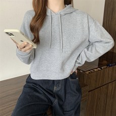 아이엠몽 여성용 베이직 루즈핏 크롭 후드 맨투맨 티셔츠 루아델 패션의류/잡화/여성패션 반품 최저가 12,330원