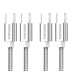 hamada 65W PD C to C 고속 충전 케이블 2p, 실버, 0.5m, 2개 가전디지털/휴대폰 액세서리 반품 최저가 4,360원