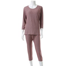 캐리루시 여성용 모달 자가드 7부 상의 + 8부 하의 세트 패션의류/잡화/속옷/잠옷 반품 최저가 17,700원