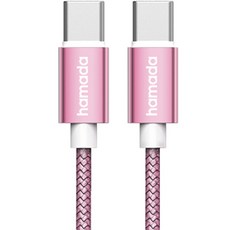 hamada 100W 메탈 C to C PD 고속충전케이블, 1.5m, 핑크, 1개 가전디지털/차량용 디지털 반품 최저가 4,070원