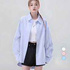 어썸어라운드 여성용 옥스포드 오버핏 셔츠 패션의류/잡화/여성패션 반품 최저가 11,590원