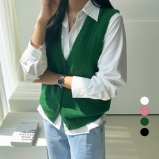 세컨그라운드 여성용 단추 니트 베스트 패션의류/잡화/여성패션 반품 최저가 10,510원