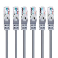 AVIVE 고급형 UTP 1m CAT5.E 랜선 케이블, 그레이, 6개 가전디지털/PC주변기기 반품 최저가 4,340원