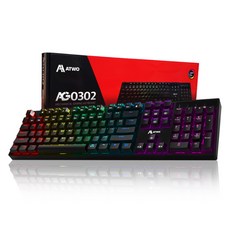 에이투 게이밍 LED 기계식 일반형 유선키보드, 블랙, AG0302, 갈축 undefined/undefined 반품 최저가 44,320원