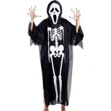 루이스 할로윈 코스프레 해골망토 +스크림가면 성인용 할로윈 타투 스티커 증정 패션의류/잡화/남성패션 반품 최저가 13,770원