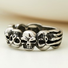 노이드비 남성용 써지컬스틸 블랙유화 입체 해골얼굴 반지 패션의류/잡화/남성패션 반품 최저가 12,450원