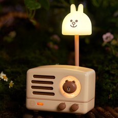 뮤젠 라인프렌즈 OTR 메탈 FM라디오 블루투스 스피커 전용 코니펫 라이트 USB 무드등, 혼합색상 가전디지털/음향기기 반품 최저가 15,810원