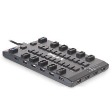 아이플렉스 USB 3.0 28포트 허브 KP-28HUB, 블랙, 1개 가전디지털/PC부품 반품 최저가 59,900원
