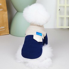 딩동펫 강아지 투톤 기모 스웨트, 네이비, 1개 undefined/undefined 반품 최저가 4,660원