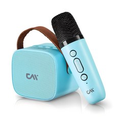 더씽 미니 블루투스 스피커 + 마이크 세트 The sing M45, 블루 가전디지털/음향기기 반품 최저가 21,520원