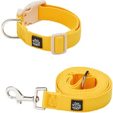 멍템 반려동물 팔레트 목줄 + 리드줄 세트, 비비드옐로, 1세트 undefined/undefined 반품 최저가 16,240원