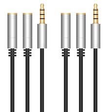 칼론 고급형 스테레오 커플 Y형 이어잭 케이블 APC-A13, 실버, 2개 가전디지털/음향기기 반품 최저가 8,100원
