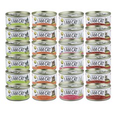 아이엠캣 고양이 유산균 주식캔 80g x 24p 세트, 그레이비 콤보, 1세트 반려동물용품/고양이 사료 반품 최저가 17,570원