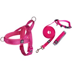 멍템 반려동물 앞섬방지 하네스 + 핸즈프리 리드줄 3m 세트 XS, 핑크 반려동물용품/펫티켓 산책용품 반품 최저가 25,050원