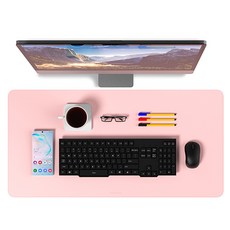 hamada 가죽 데스트 논슬립 와이드 마우스 장패드 80 x 40 cm, 핑크, 1개 가전디지털/게임 반품 최저가 9,990원