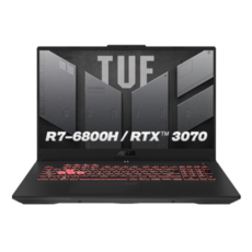 에이수스 TUF 게이밍 A17 라이젠7 라이젠 6000 시리즈 지포스 RTX 3070, Mecha Gray, 512GB, 16GB, Free DOS, FA707RR-HX021 undefined/undefined 반품 최저가 1,256,150원