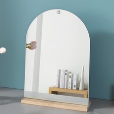 미소아이 슬림 화장대 스탠드 벽걸이 겸용 아치형 유리거울, 내추럴 뷰티/뷰티소품 반품 최저가 19,750원