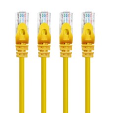 AVIVE 고급형 UTP 1m CAT6 랜선 케이블, 옐로우, 4개 가전디지털/PC주변기기 반품 최저가 5,210원