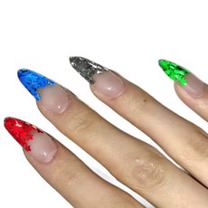 젤로젤로 플래시팡 별 글리터 4종 세트 + 네일 스티커, (GL020 레드번, GL021그린라이트, GL022 포니블루, GL023 플래시실버)글리터, 1개 뷰티/네일 반품 최저가 3,910원