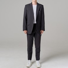 애플리 남성용 4계절 플랩포켓 원버튼 자켓 팬츠 수트 셋업 패션의류/잡화/남성패션 반품 최저가 63,910원