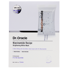 닥터오라클 나이아신아마이드 레시피 브라이트닝 화이트 마스크팩 25ml, 10개입, 1개 뷰티/스킨케어 반품 최저가 9,360원