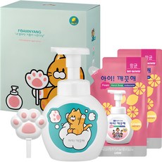 아이깨끗해 폼냥이 핸드솝 레몬향 용기 250ml + 리필 200ml 2p + 거품툴 + 스티커 2p 세트, 1개 뷰티/바디 반품 최저가 11,230원