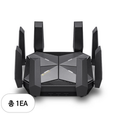 티피링크 AXE16000 쿼드 밴드 16 스트림 Wi-Fi 6E 공유기 2 x 10G 포트 지원, Archer AXE300, 1개 가전디지털/PC주변기기 반품 최저가 377,870원